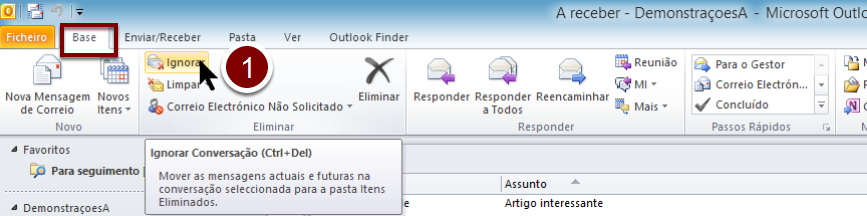 OUTLOOK-ignorar-conversas